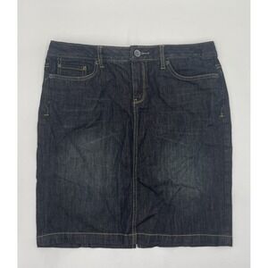 Converse One Star Circa 1974 Womens 4 Dark Denim Distressed Jean Skirt C575‎